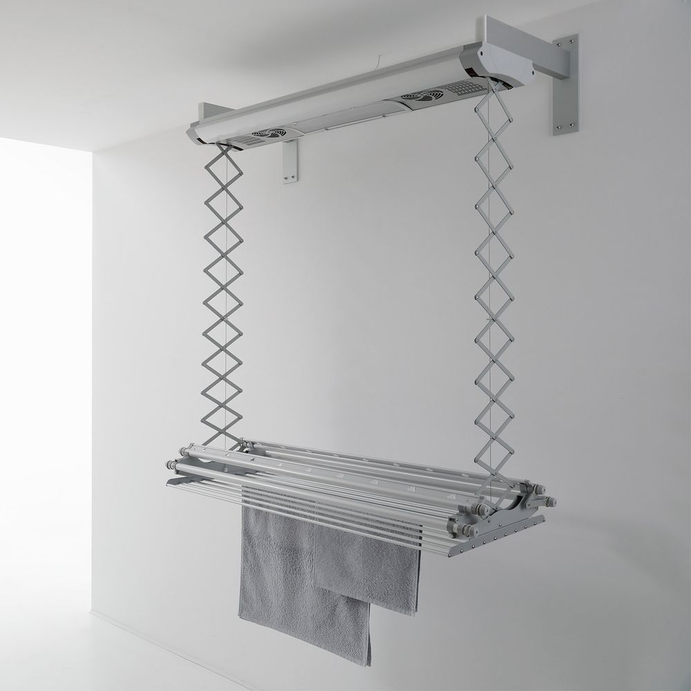 Stendibiancheria elettrico da parete Foxydry Air 122 Cm - Acciaio e Alluminio