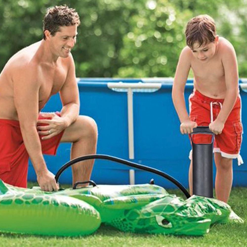 Luftpumpe für Luftmatratze Handluftpumpe Doppelhubkolbenpumpe Matratzenpumpe 2 Düsenaufsätze Hand Pumpe 2X 1,2 Liter Pumpleistung Doppelhubpumpe Retoo