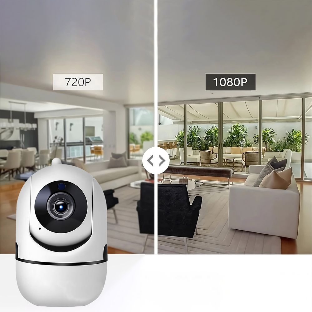 Babyphone WLAN Überwachungskamera Innen Kamera Indoor Schwenkbare 355° Bewegungsverfolgung für Babys Haustierkamera Farbnachtsicht Retoo