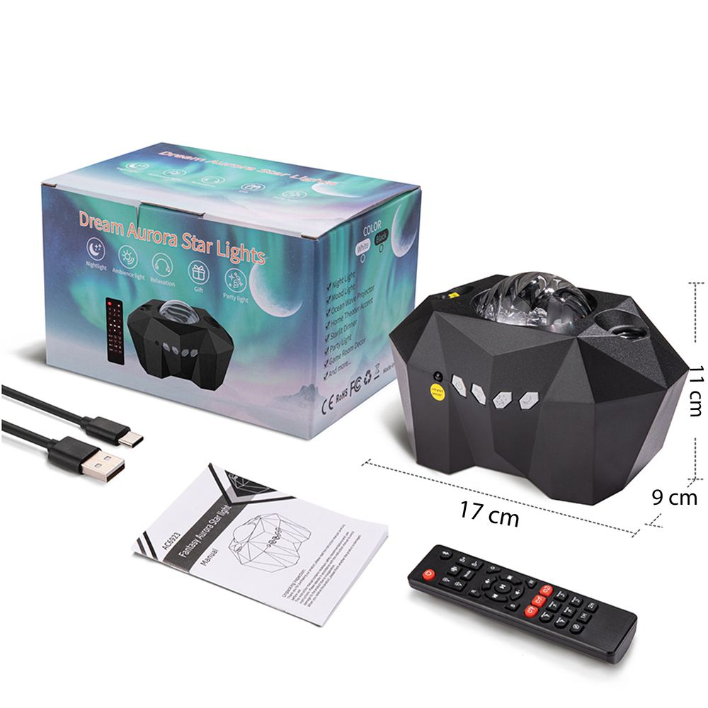 Sternenhimmel Projektor LED Lampe Musik Lautsprecher Speaker Fernbedienung Galaxy Atmosphäre Lampe Sternenlicht Schlafzimmer Kinderzimmer Kinder Retoo