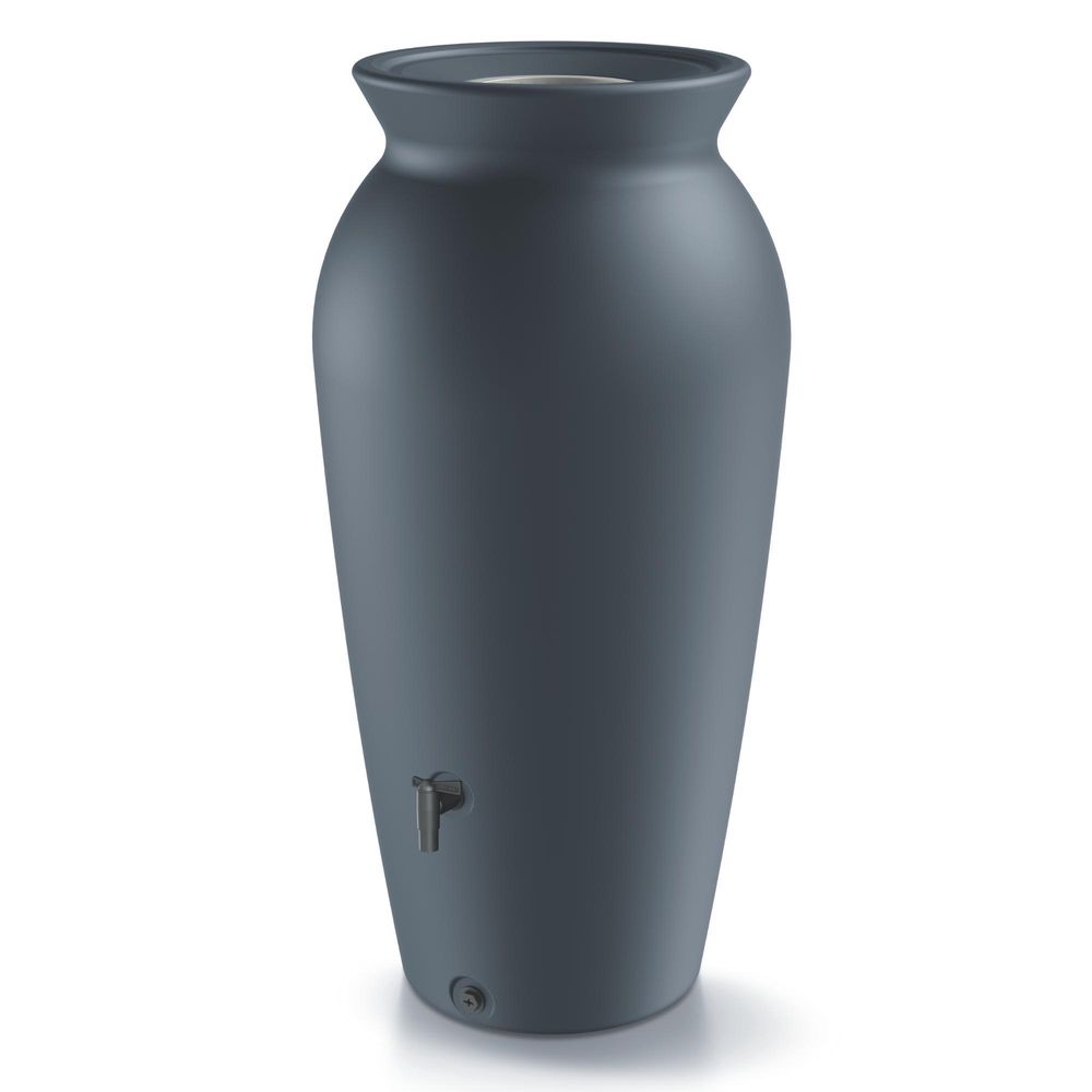 YourCasa Regentonne 120-230 Liter [DropCatcher] mit Filterkorb & Wasserhahn - Regenfass Frostsicher Kunststoff - Regenwassertonne (Anthrazit, 120L)