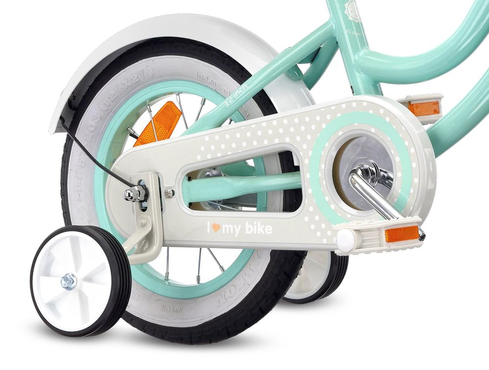 Ruedines y sistema de transmisión de la bicicleta infantil.