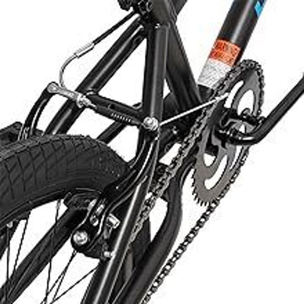 HILAND Freestyle 24 Zoll BMX, Kinderfahrrad mit 2 Stahl Pegs, Freilauf, Jugendliche für Jungen und Mädchen ab 7 8 9 10 Jahre, Bunt