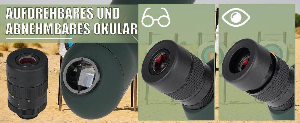Svbony SV28PLUS Monokular Spektiv, 25-75×70mm BAK4 FMC Objektiv, mit Telefonadapter Stativtasche, für Vogelbeobachtung, Astronomie