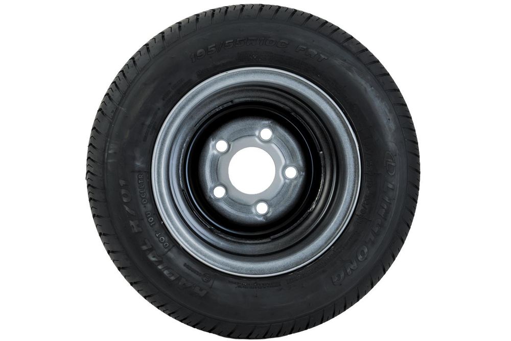 UNITRAILER Anhänger Komplettrad 195/55 R10C für schwere PKW-Anhänger