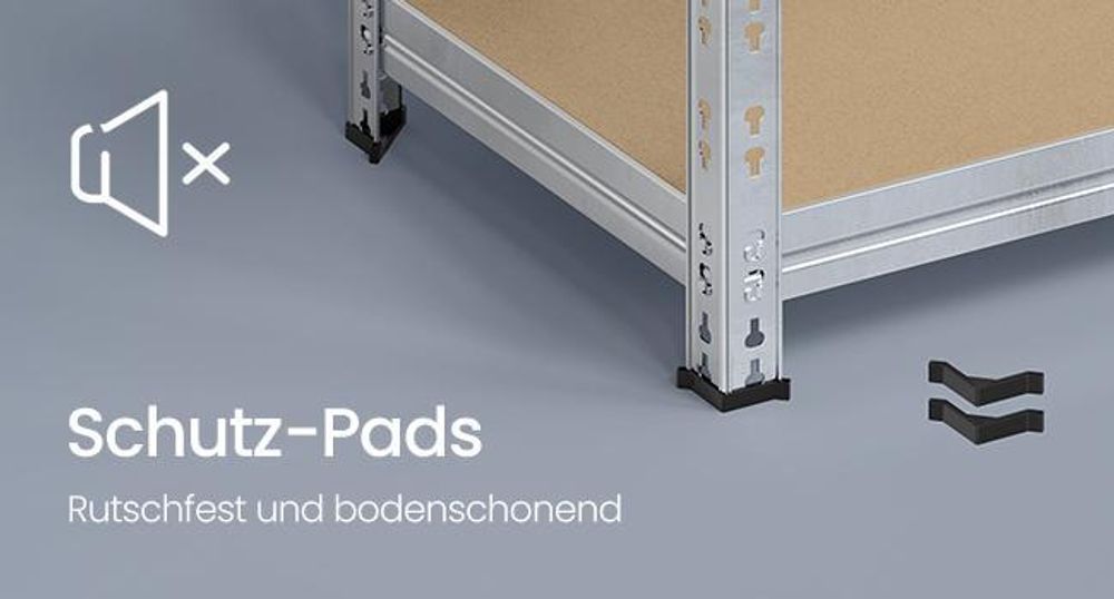 Kellerregal, 2er Set, 30 x 75 x 150 cm, 875 kg belastbar, mit verstellbaren Ablagen