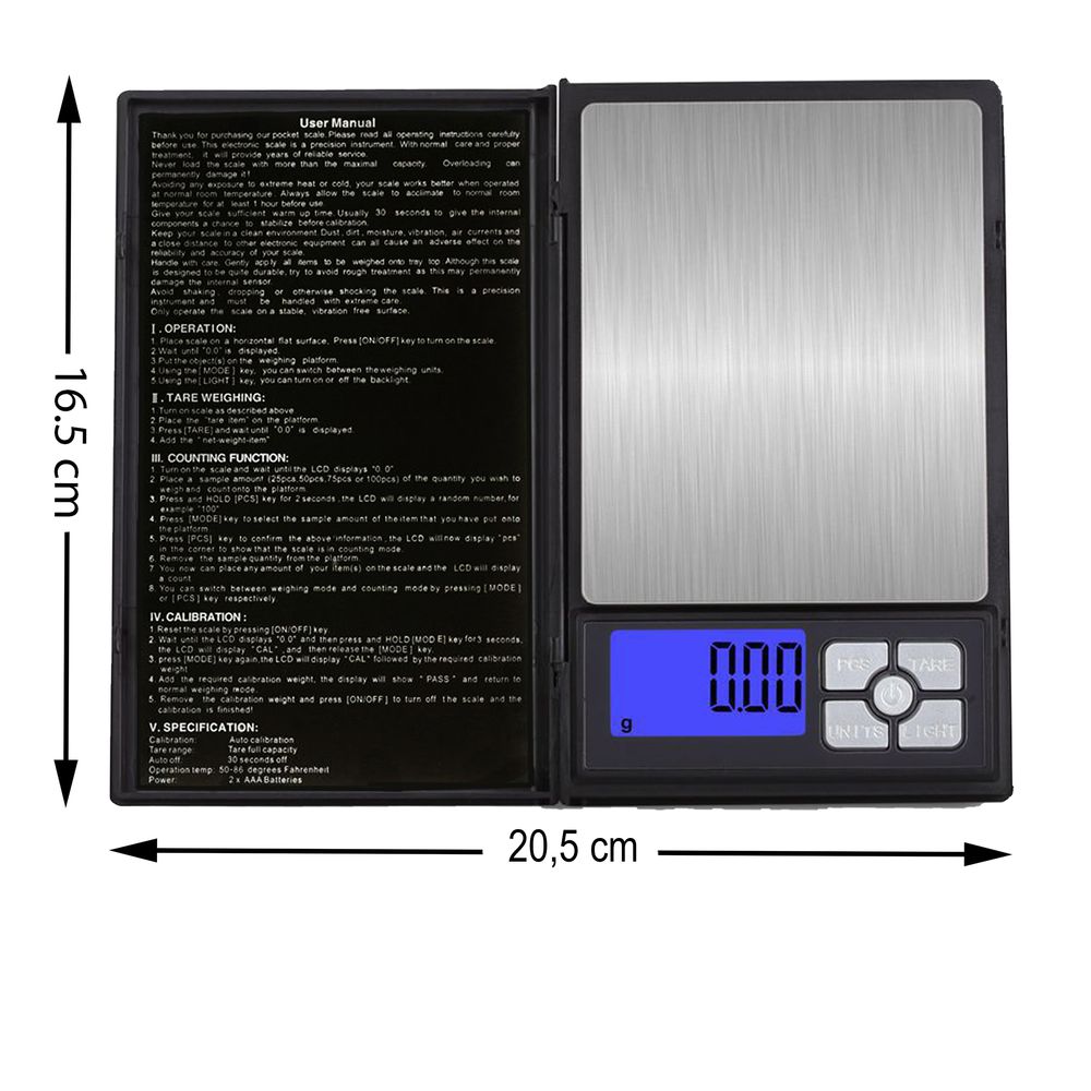 Digitale Feinwaage Präzisionswaage Taschenwaage 200g/0,01g Goldwaage Küchenwaage Münzwaage Lebensmittelwaage Tara LCD Retoo