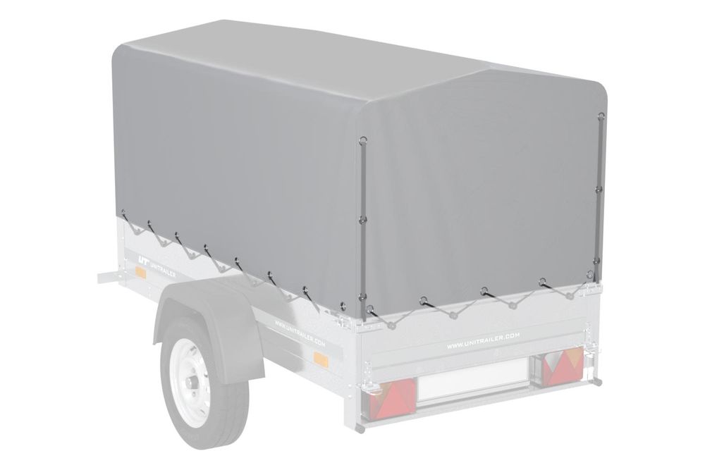 UNITRAILER – Plachta na príves, 200x106 cm, sivá, vysoká plachta 80 cm
