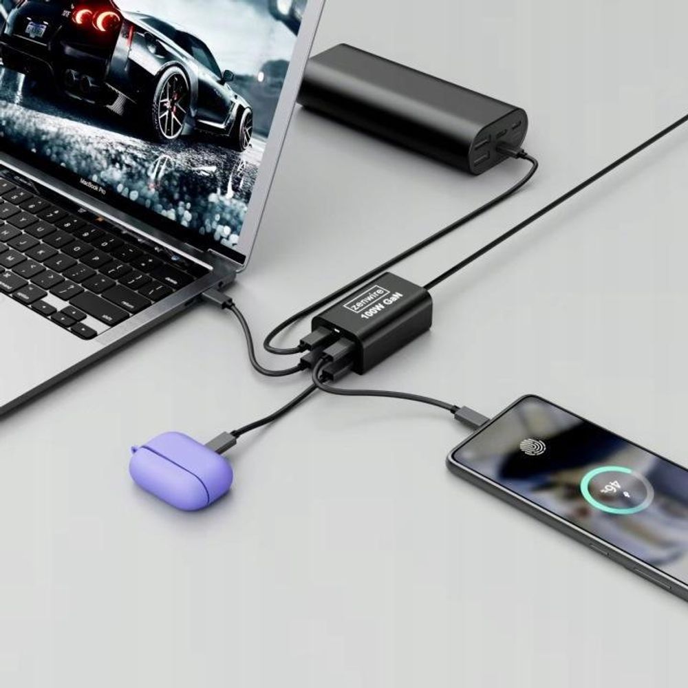 Netzladegerät - Netzteil - 100 W - Ladegerät-Stecker - Gan Iii AC-Kabel