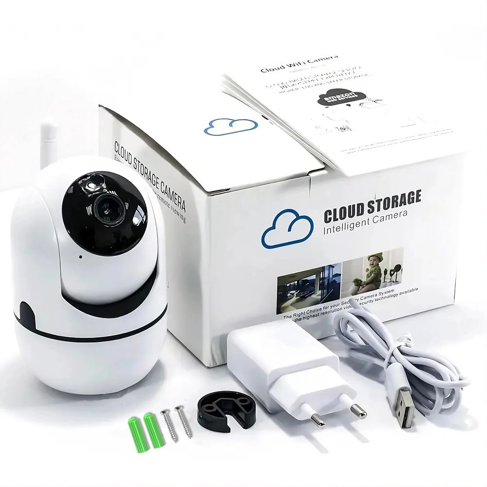 Babyphone WLAN Überwachungskamera Innen Kamera Indoor Schwenkbare 355° Bewegungsverfolgung für Babys Haustierkamera Farbnachtsicht Retoo