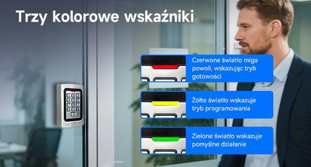 Retekess T-AC04 Inteligentna blokada drzwi IP68 System dostępu PIN 125KHz RFID Wodoodporny, podświetlany, antykradzieżowy, odpowiedni do sklepów mieszkalnych