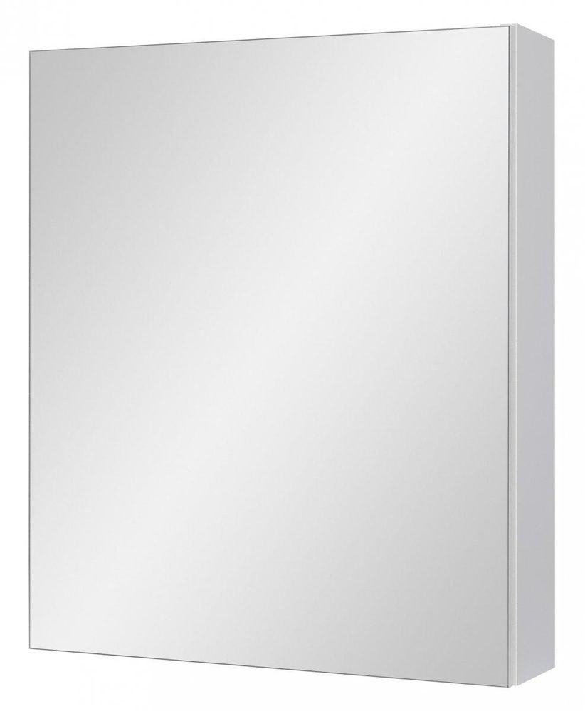 AQUA for you | Spiegelschrank - ASTOR IDA 50- Bad-Hängeschrank – 50x60x13,8 cm - beidseitig - Weiß Glanz - mit Spiegel, Soft-Close, Badschrank