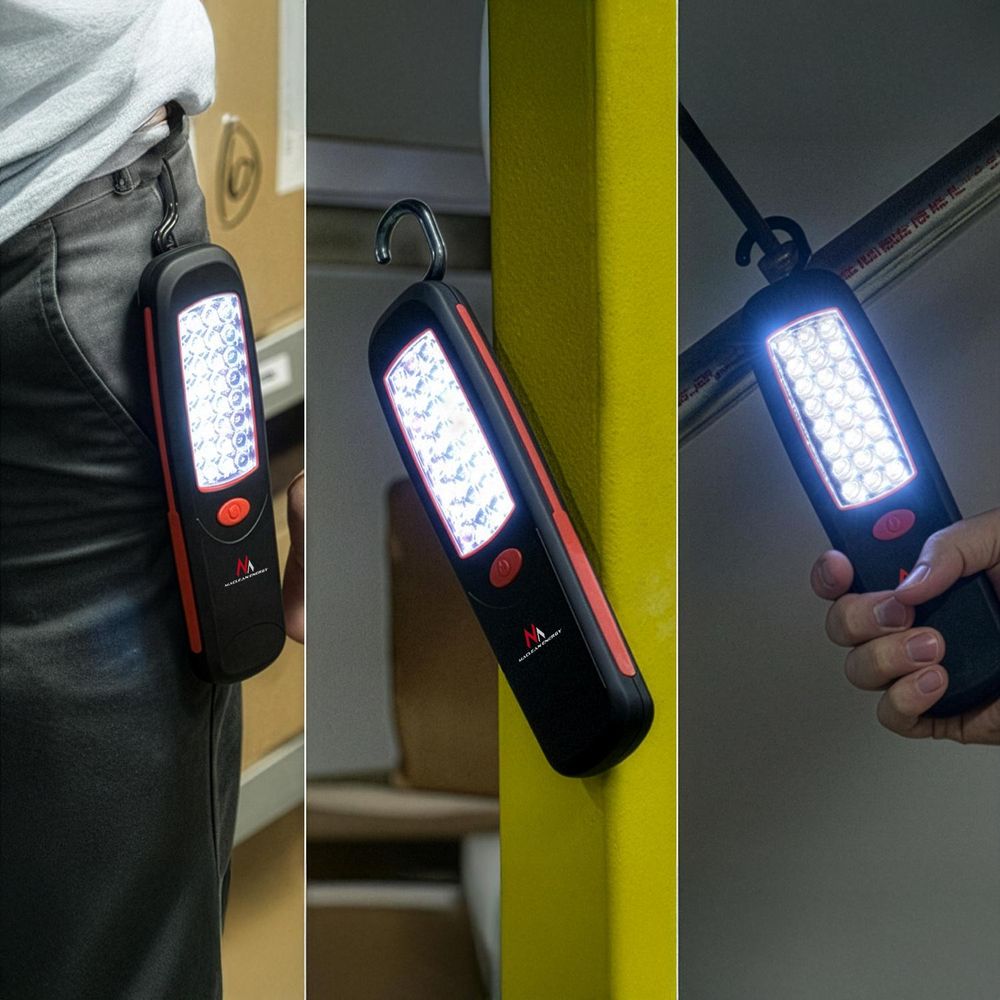 Werkstattlampe Arbeitslampe Magnet Haken 24 LED Handlampe Taschenlampe Maclean