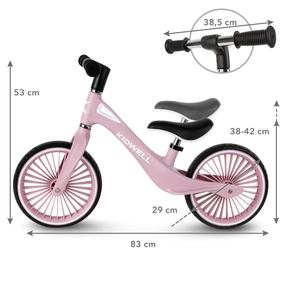 Kidwell Nix Nylon-Laufrad 11 Zoll – Ultraleichtes Kinderlaufrad 3 kg, PolyurethanRäder im Turbinen-Design & EN 71 bis 30 kg Rosa