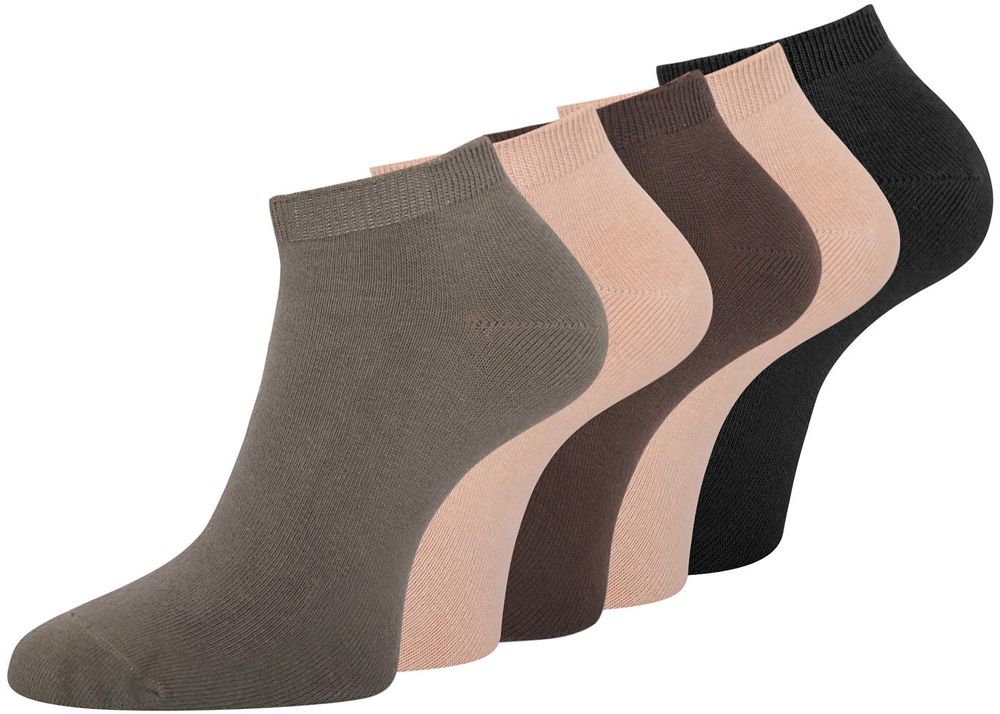 Herren Sneaker Socken in verschiedenen Braun-, Beige- und Schwarztönen