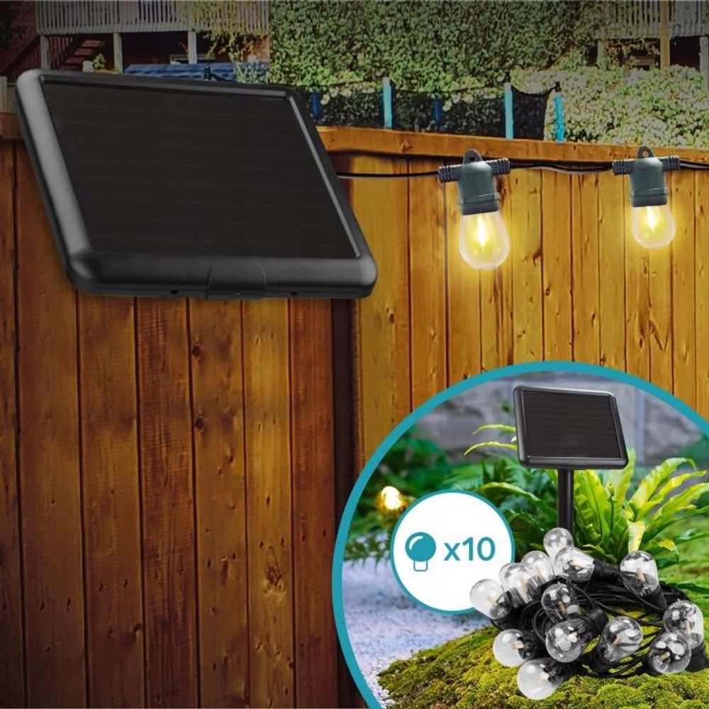 Forever Light LED Solar Lichterkette FLS-60 7,5?m 10?Glühbirnen