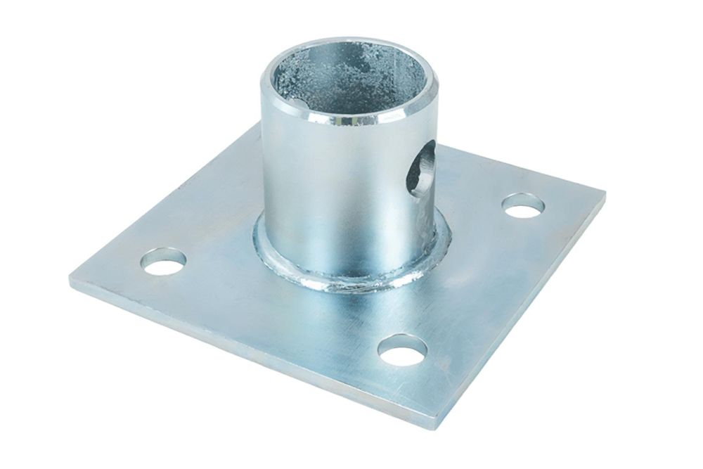 UNITRAILER Ausziehstütze TJ5001 + Adapter TJ5002A, 1300 kg, 364–614 mm, ausziehbar, für Pritschen- und Campinganhänger