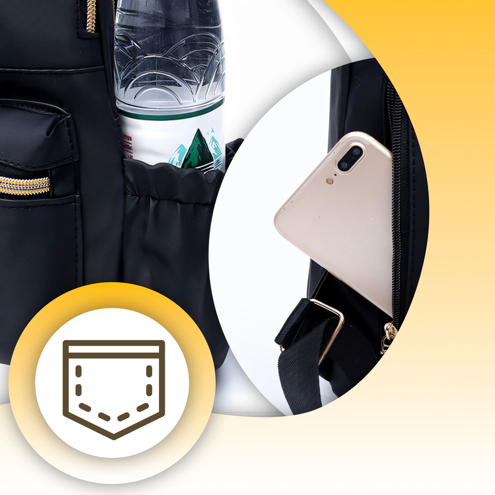 25L Rucksack Damen, Schule Reisen Arbeit & Freizeit Outdoor Sport, Bag, Wandertasche Fahrradrucksack Laptoprucksack Daypack Schwarz Retoo