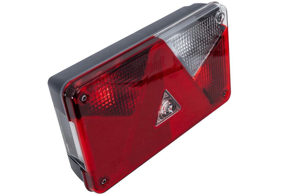 ASPÖCK Multipoint V Rückleuchte rechts 7 Funktionen 12 V 238 x 140 x 55 mm IP54 Bajonett 8-Pin E9 ADR Zone 2 für Anhänger und Bus