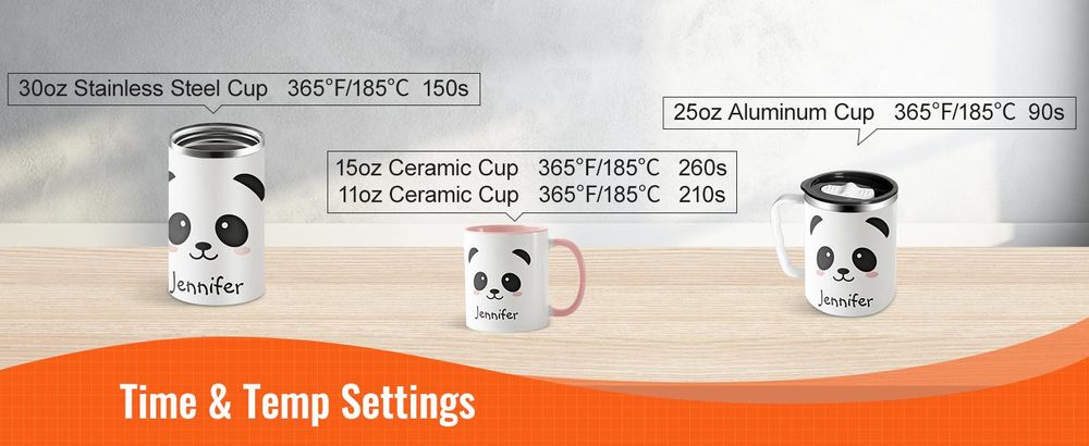 VEVOR Mug Sublimationspresse Mug Presse 11-30 oz, 620 W Mug Heater Bedrucken Sublimationspresse Schwarz, Tassenpresse Maschine Heißpresse, Max. 25 cm Becherpresse Hitzepresse Φ 75-87 mm Wärmepresse