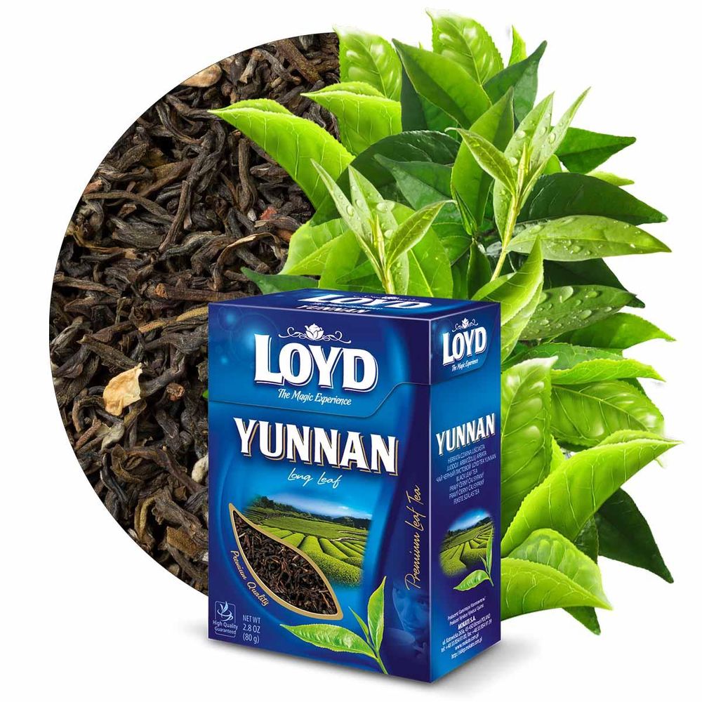 Loyd Yunnan Herbata Czarna Liściasta Chińska Głęboki Smak i Aromat Premium Leaf Tea 80g