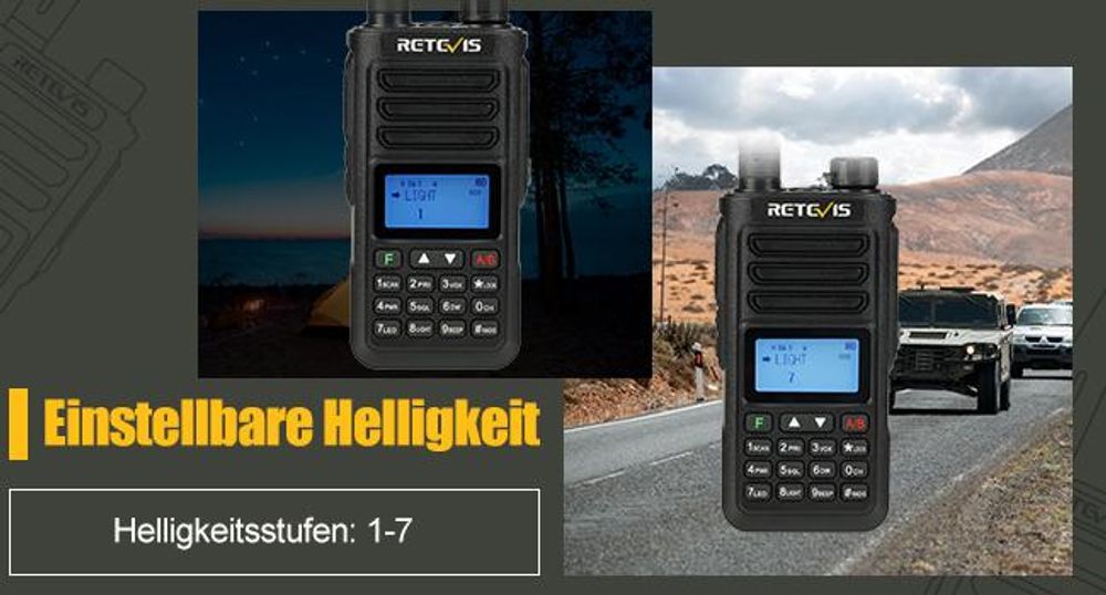 Retevis RA89 Amateurfunkgerät, Dualband Funkgerät, Unterstützung Chirp Amateurfunk, IP68, COMP, 1750hz, DTMF, VFO, Langstrecken,2500mAh Akku,Typ-C
