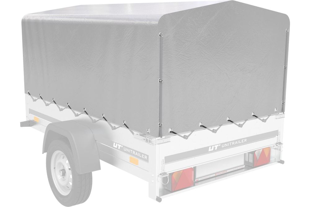 UNITRAILER Anhängerplane 200x125 cm Grau Hochplane 80 cm