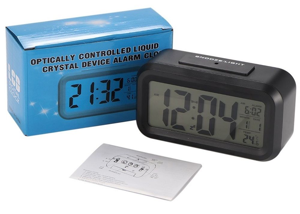 Digitaler Wecker LED Digital Digitaluhr Wanduhr Datum Temperatur 12h 24h USB 3D Alarm Clock Schlafzimmer Büro Dimmbar Zeit Uhr Schwarz Retoo