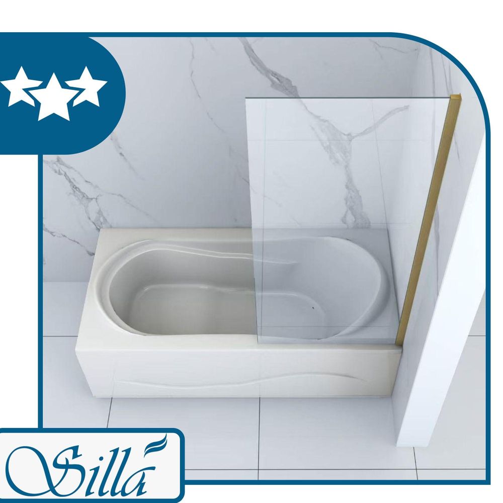 Silla, duschwand badewanne 50x150, duschwand aus glas, badewannenaufsatz, faltwand