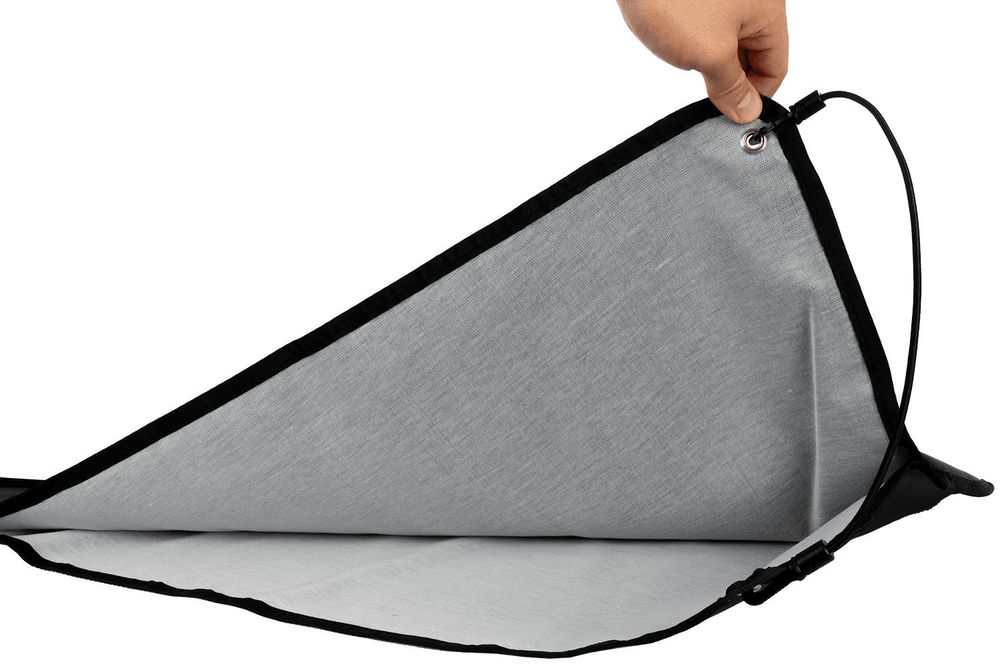 KNOTT Abdeckung für Auflaufeinrichtung, Kunststoff 87x58 cm, Öffnung 68x30 cm, Wetter- und Schmutzschutz für Deichsel und Kupplung am Anhänger