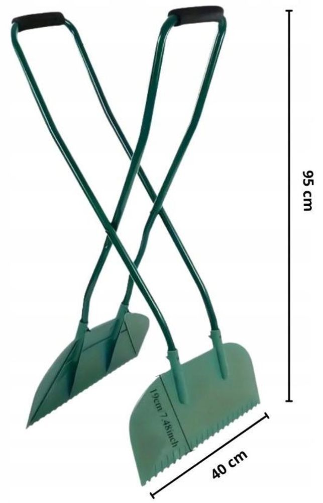 SEVICO Laubgreifer mit langen Griffen 97,5 cm Garten-Laubsammler 40 cm ergonomische Handgriffe Grün B083