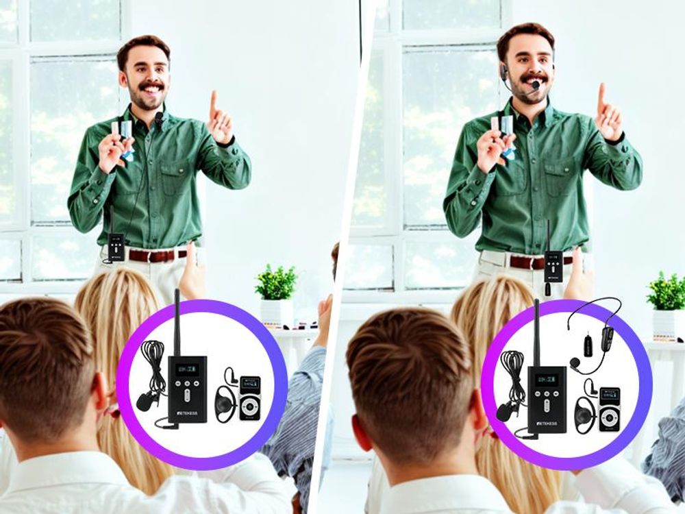 Retekess T130P Kabelloses Tour Guide System, Audio Whisper Tour Guide System, 160m, Geräuschreduzierung, Typ-C Aufladung für Tour Reisen,walkie talkie
