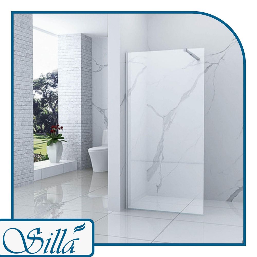 Duschwand, Walk in Dusche, Duschabtrennungen, Dusche, Chrom, Silla