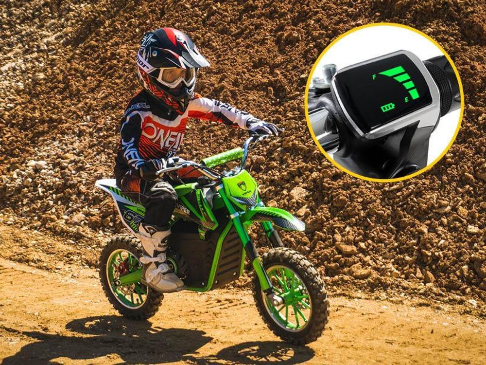 Actionbikes Motors Kinder Crossbike Viper | Elektro Motorrad - 1000 Watt - Bis 24 km/h - Motorcrossbike - Pocketbike - Dirt Bike - Drosselbar (SW)