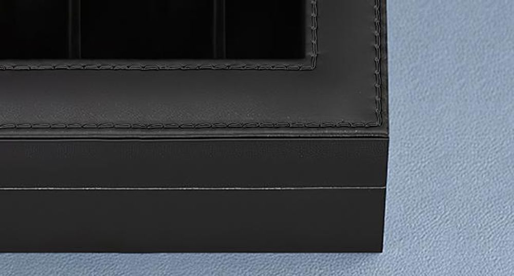 SONGMICS Uhrenbox Uhrenkasten, mit 12 Fächern, Glasdeckel, Geschenkidee