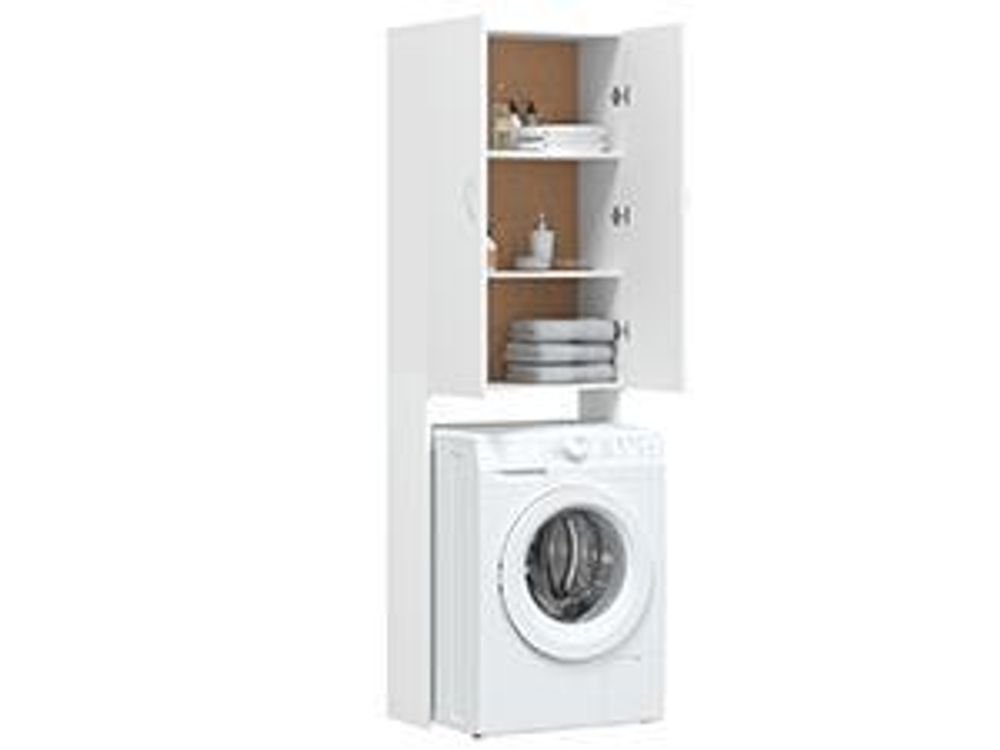 vidaXL Waschmaschinenschrank Weiß 64x25,5x190 cm