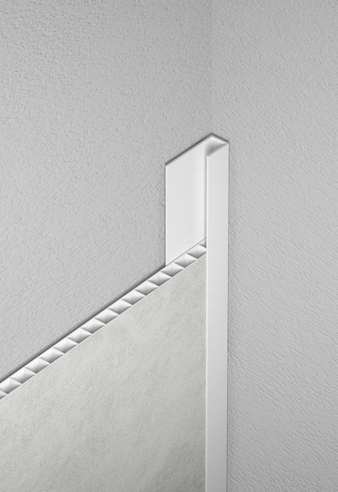 VILO Nástěnný panel, zakončovací profil B2 bříza (2,7 m) – lišta pro obložení stěn, voděodolná a odolná proti UV záření, snadná montáž