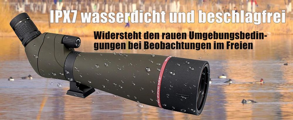 Svbony SV13 Sepktiv mit Stativ, 20-60x80 FMC Optik Porro Prisma Wasserdicht Spektiv, Monokular für Sportschützen, Jagen, Vogelbeobachtung, Wildlife Scenery Zuhause oder Outdoor