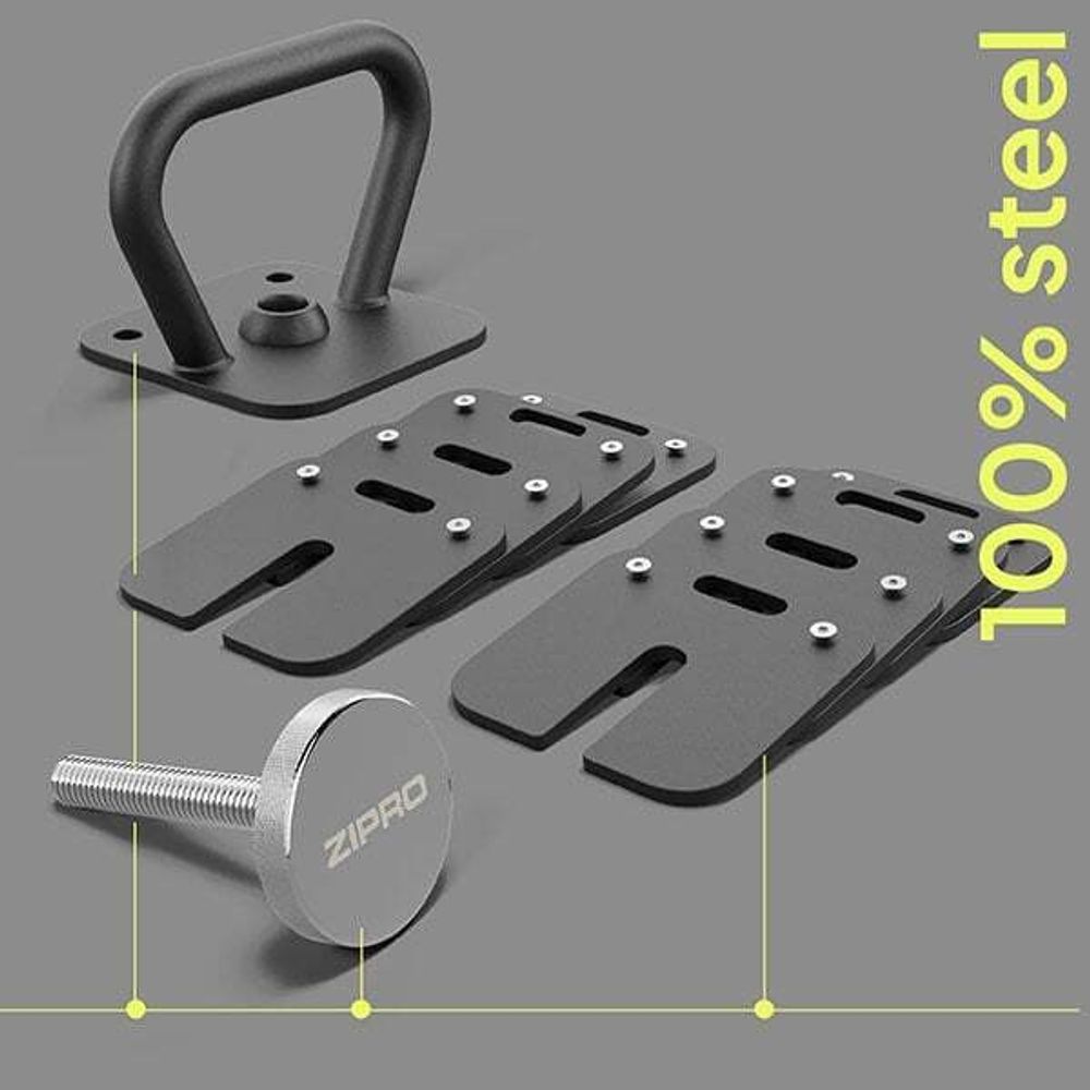 Zipro Square Kettlebell Verstellbar 19 kg – Erweiterbare Kugelhantel aus Stahl Eckiges Design Hantel Set für Crossfit & Krafttraining Komfort Anti-Rol