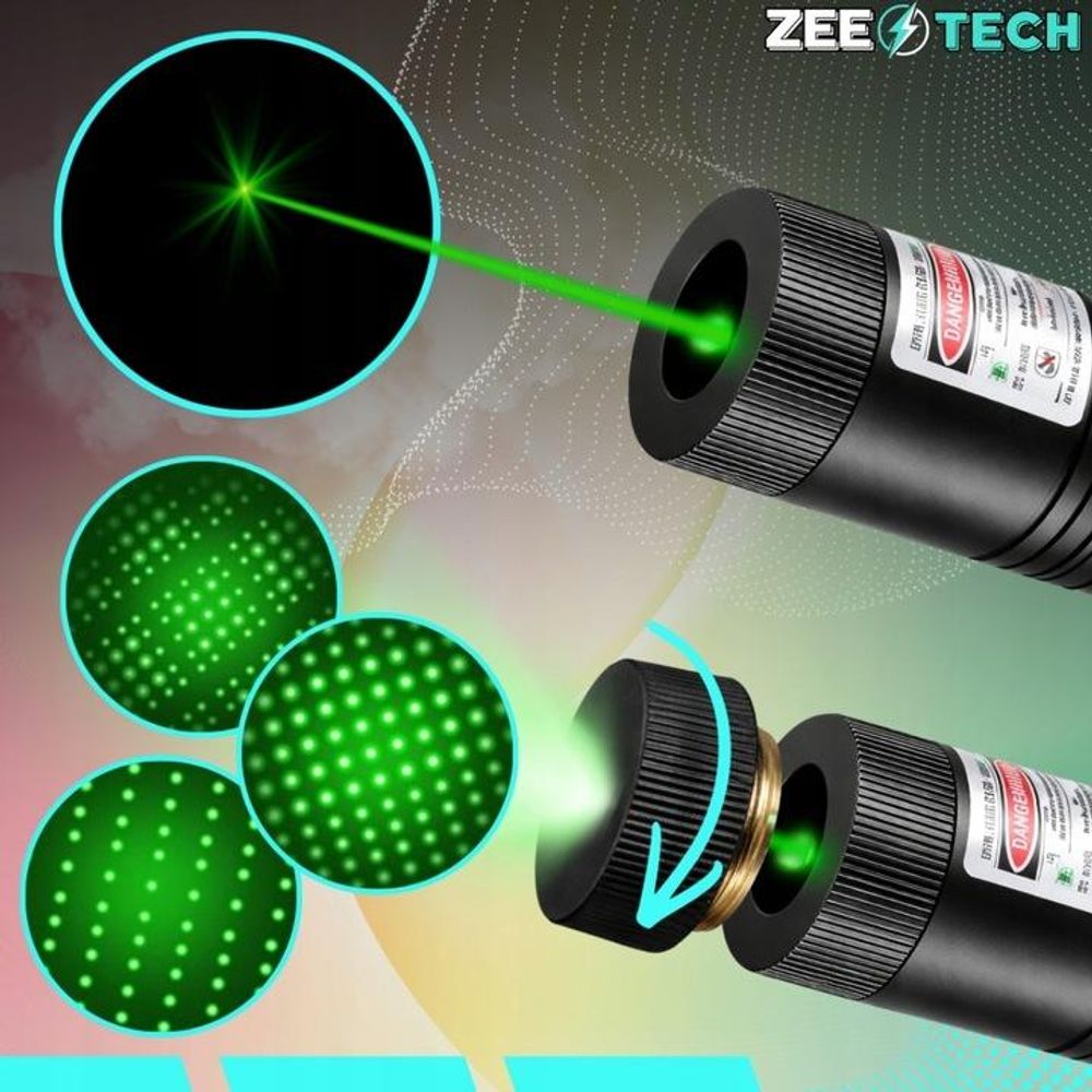 Grüner Laserpointer, starker Laser, 200 m Reichweite, USB-C Aufladung