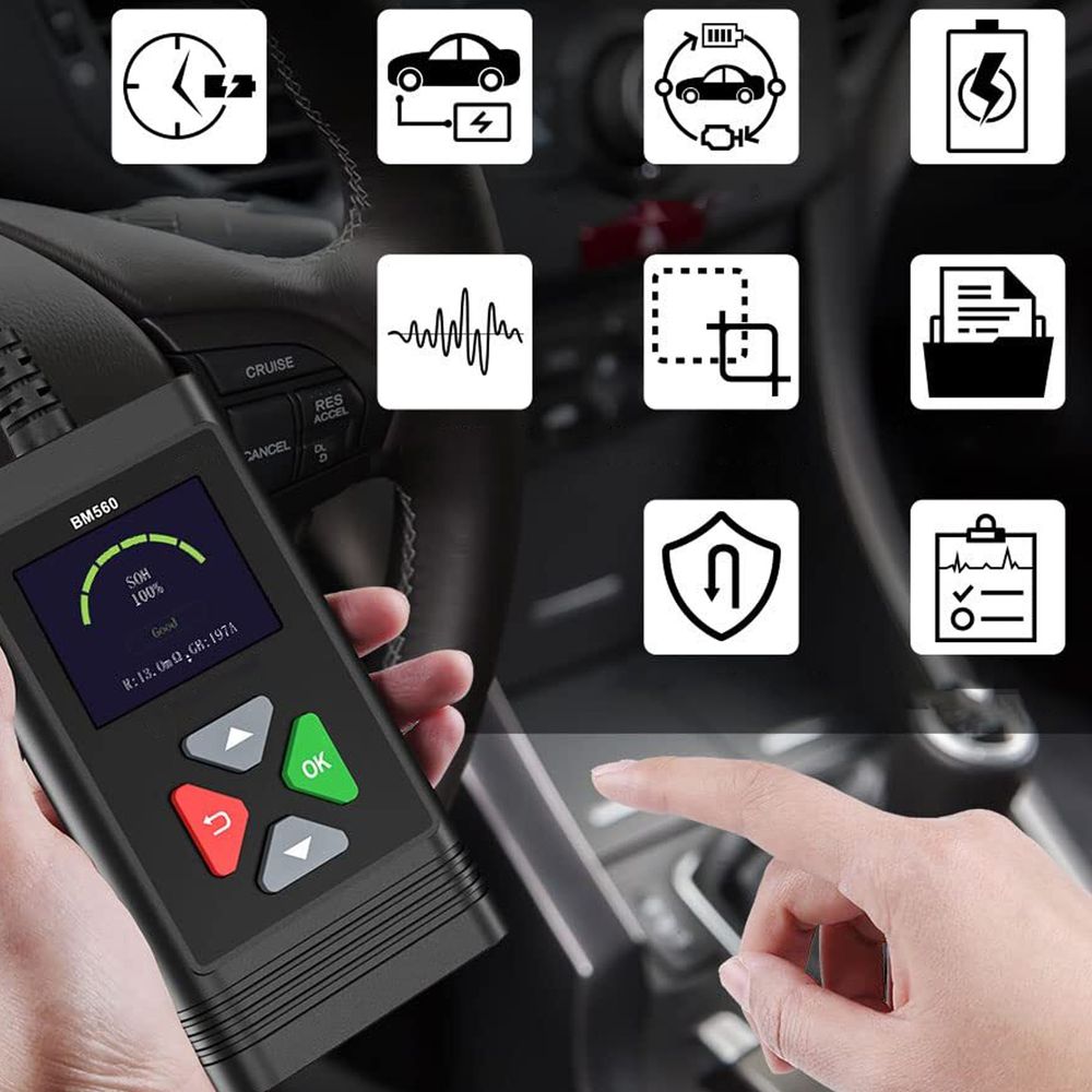 KFZ Batterietester mit LCD Display 5V 12V bis 20V Universal Knopfzellen Multifunktion Profi Akku Testgerät Battery Batteriekapazitätstester Reto