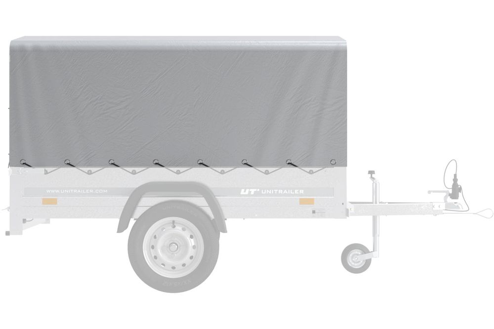 UNITRAILER – Plachta na príves, 200x106 cm, sivá, vysoká plachta 80 cm