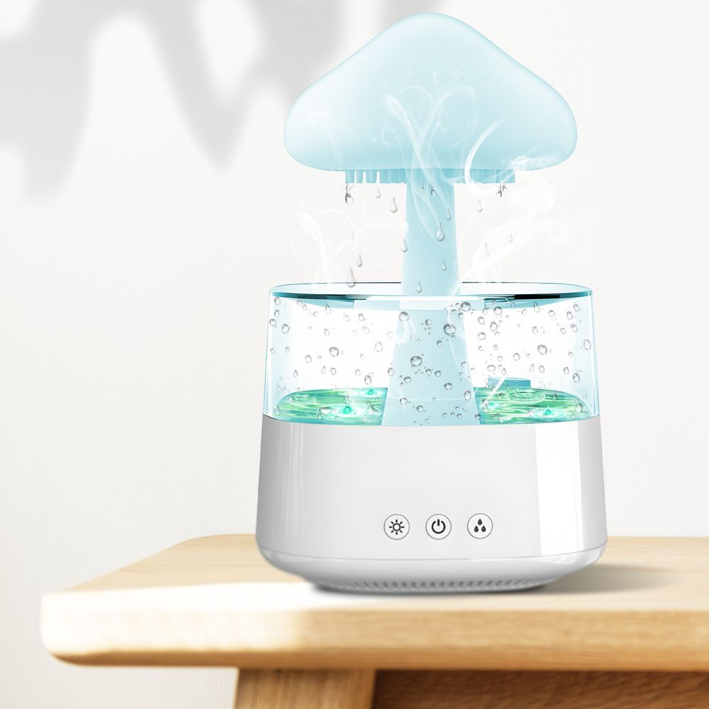 Luftbefeuchter Regenwolken Regenwolken-Nachtlicht Aromatherapie-Diffusor 7 Farbwechsler für Home Office Zimmer Retoo
