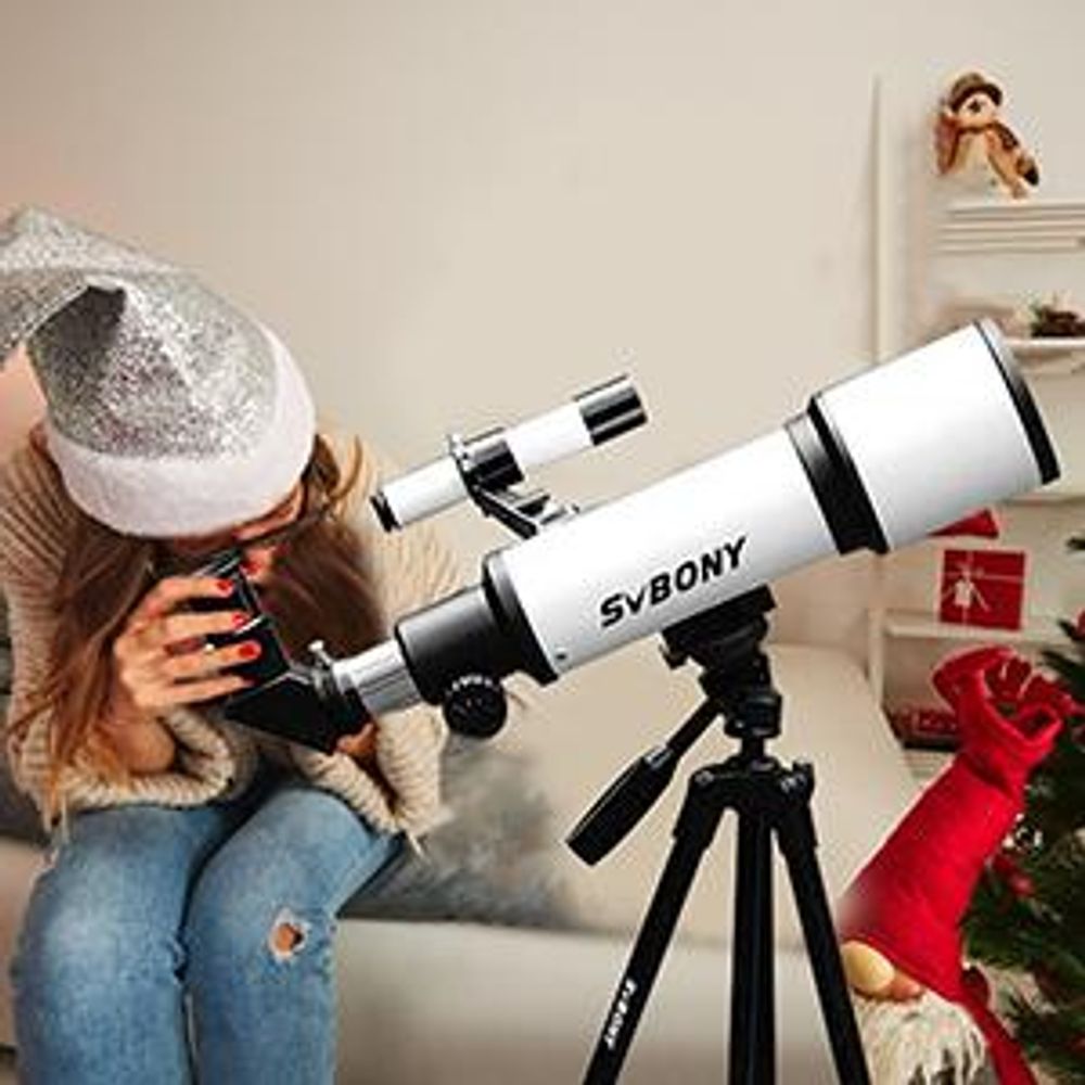 Svbony SV101 Stativkamera, 138cm-Aluminiumstativ Kompaktes, Leichtes Stativfernrohr mit Tragetasche Reisestativ Kompatibel mit Svbony SV13 SV28