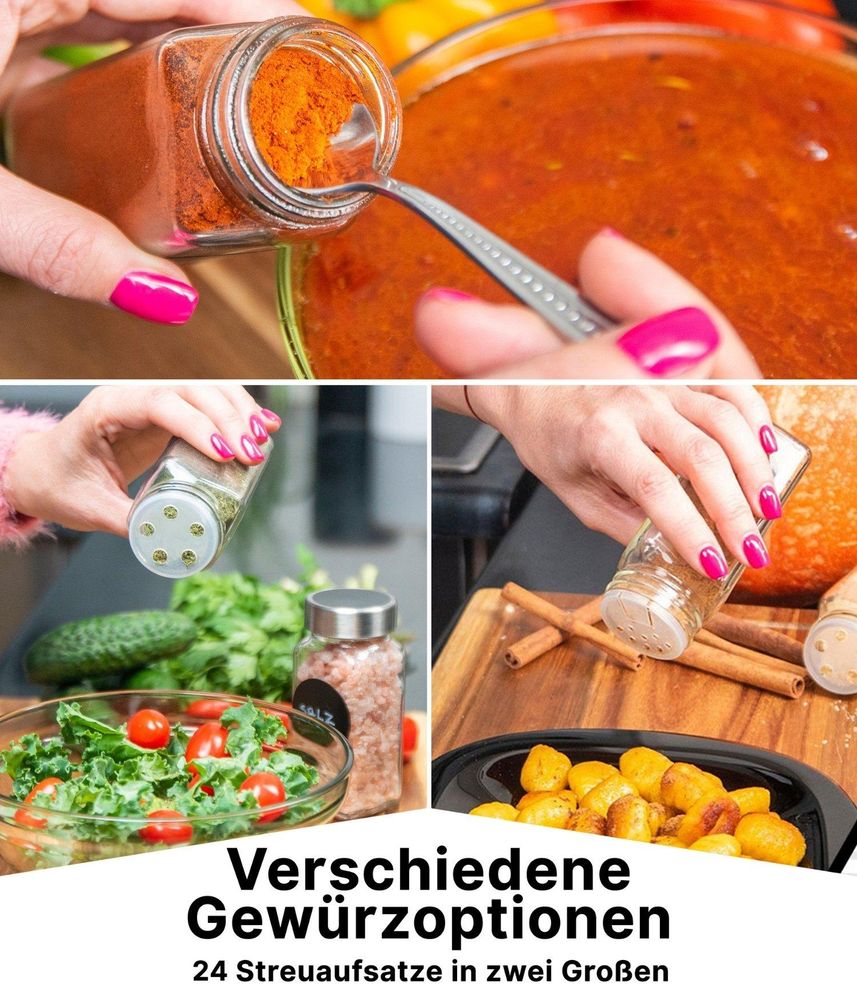 Vielseitige Streuaufsätze: Für jede Prise das Richtige