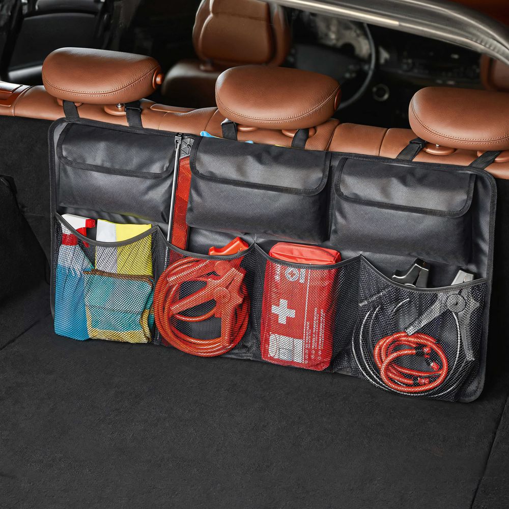 Kofferraum Organizer Auto Kofferraumtasche Netztasche Universale KFZ Taschen Kofferraumnetz Kofferraumbox Autobox Kofferraum-Organizer Schwarz Retoo