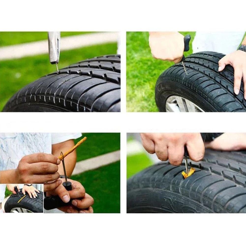 Reifen Reparaturset Flicken Set Autoreifen Reparatursatz Pannenset Flickzeug Reparatur Roller Motorrad KFZ Tire Repair Kit Retoo