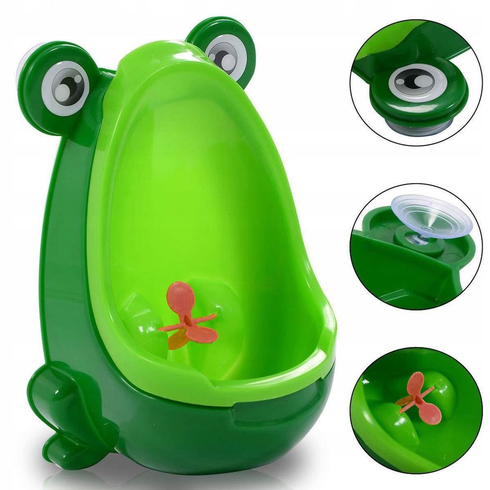 Urinal Töpfchen Toilette Frosch Aufstehen Pee Training für Jungen Kind Training Pee Pissoir Tragbare Kinder Toilette in Frosch-Form Grün Retoo