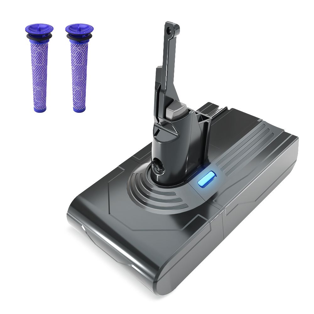 STANEW 21,6V, 4500mAh Li-ion Akku Ersatzakku für Dyson V8 SV10 Staubsauger, Ersatzakku für Dyson Akku V8 Absolute V8 Fluffy V8 Animal SV10, mit 2 Filtern