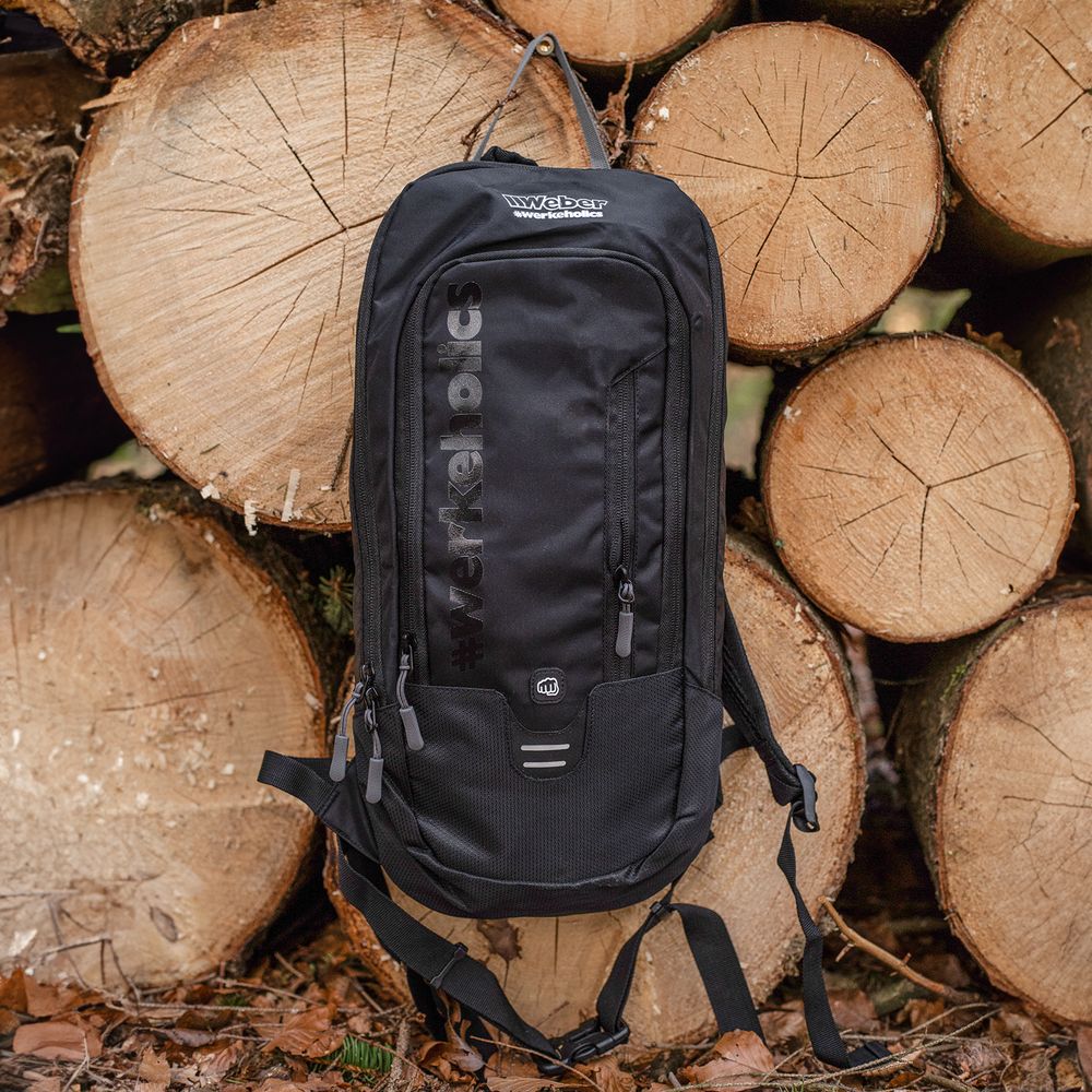 Weber #Werkeholics Outdoor, Fahrrad & Offroad Rucksack schwarz 10 Liter für 2L Trinkblase Fahrradrucksack Trinkrucksack Motorrad Sportrucksack